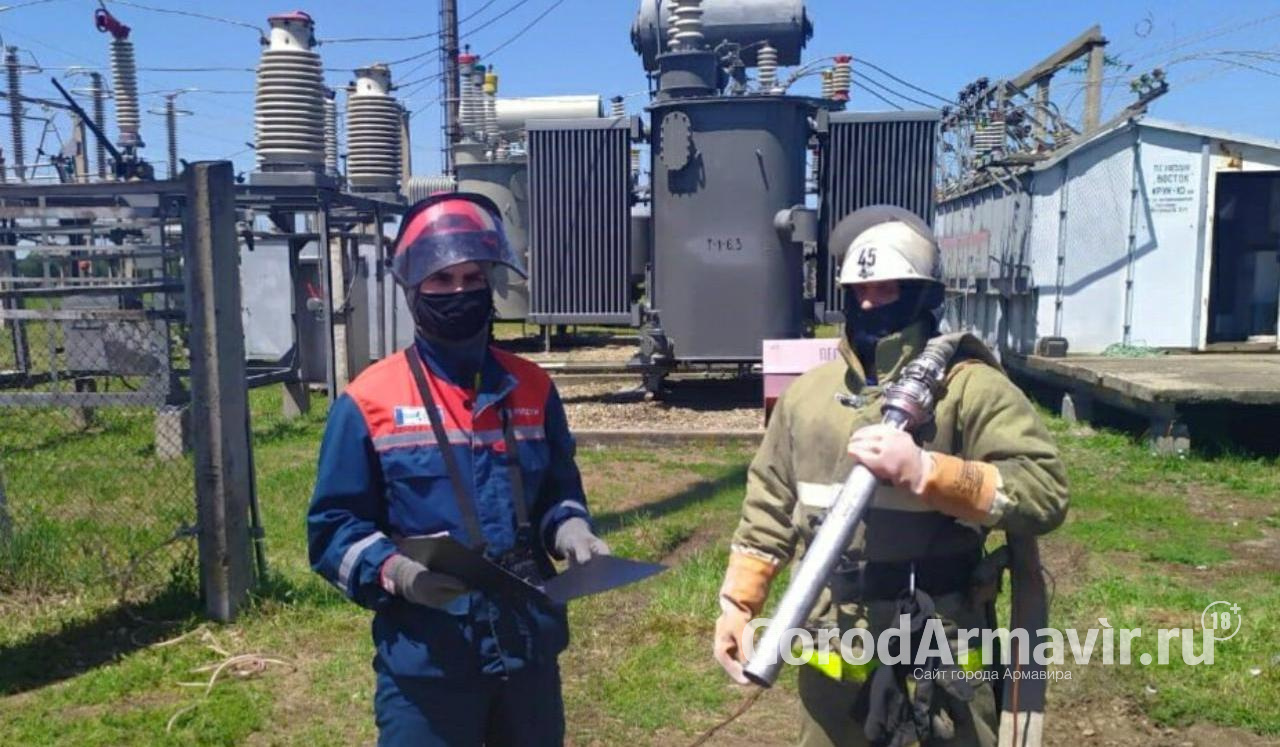 Энергетики и МЧС провели противопожарную тренировку в Армавире